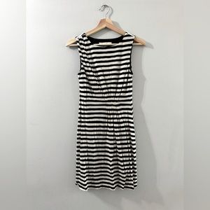 Ann Taylor LOFT black and cream striped dress